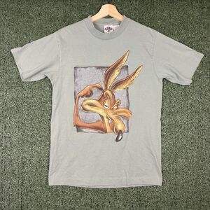 Vintage 1991 Wile Coyote Looney Tunes Graphic Shirt M USA Single Stitch Cartoon